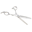 Stainless Steel Professional Barber Salon Hair Cutting Thinning Scissors Shears Hairdressing Tools with Finger Rest Holder 6.5
