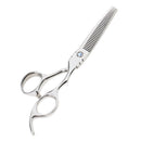 Stainless Steel Professional Barber Salon Hair Cutting Thinning Scissors Shears Hairdressing Tools with Finger Rest Holder 6.5