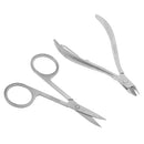 12 Pieces Stainless Steel Manicure Nails Clipper Tools Cuticle Removal Set Travel Kit