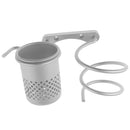 Spring Wall Mounted Hair Dryer Blower Holder Organizer Rack Stand Shelf + Comb Flat Iron Curling Wand Storage Cup + Plug Hook for Bathroom Washroom