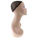 18 Inch ABS Female Mannequin Head Manikin Model Stand for Jewelry Hat Wig Scarves Display Showcase with Net Cap