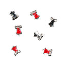 Pack of 20 Pieces Lovely Red Christmas Bell 3D Nail Art Decorations Alloy Rhinestone Charms Cute Nails DIY Manicure