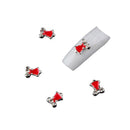 Pack of 20 Pieces Lovely Red Christmas Bell 3D Nail Art Decorations Alloy Rhinestone Charms Cute Nails DIY Manicure