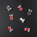 Pack of 20 Pieces Lovely Red Christmas Bell 3D Nail Art Decorations Alloy Rhinestone Charms Cute Nails DIY Manicure
