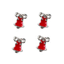 Pack of 20 Pieces Lovely Red Christmas Bell 3D Nail Art Decorations Alloy Rhinestone Charms Cute Nails DIY Manicure