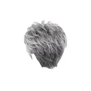 Fashion Women Straight Short Fluffy Wigs Human Hair Full Wig With Bangs Gray