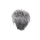 Fashion Women Straight Short Fluffy Wigs Human Hair Full Wig With Bangs Gray