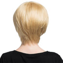 Lady Women Cosplay Costume Party Short Natural 100% Real Human Hair Wigs With Cap Heat Resistant Gold