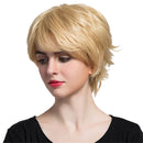 Women Fashion Charming Blond Real Human Hair Bob Wig Short Full Wigs Daily Wear /Costume Party Cosplay