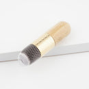 Natural Bamboo Wooden Handle Flat Top Buffer Face Foundation Loose Powder Contour Bronzer Blending Makeup Brush Tool Dense Hair