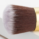 Natural Bamboo Wooden Handle Flat Top Buffer Face Foundation Loose Powder Contour Bronzer Makeup Brush Tool Dense Hair