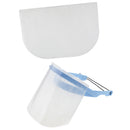 Adjustable Anti-Fog Full Face Eyes Shield With 10pcs Clear Detachable Protective Visors Plastic Film Masks