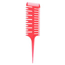 Professional Salon 3-Way Styling Microbraiding Sectioning Weave Highlights Coloring Balayage Dyeing Highlighting Comb Brush Random Color
