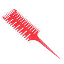 Professional Salon 3-Way Styling Microbraiding Sectioning Weave Highlights Coloring Balayage Dyeing Highlighting Comb Brush Random Color