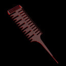 Professional Salon 3-Way Styling Microbraiding Sectioning Weave Highlights Coloring Balayage Dyeing Highlighting Comb Brush Random Color