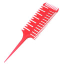 Professional Salon 3-Way Styling Microbraiding Sectioning Weave Highlights Coloring Balayage Dyeing Highlighting Comb Brush Random Color