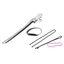 Black Hairdressing Hair Claw Section Clip Clamps U Shape Stick Bobby Pins Hairpin Set Grips Kit with Storage Box