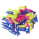 24 Pieces DIY Hairdressing Sticky Hair Styling Rollers Self Grip Holding Curler Cling Set + 50 Pieces Hair Curl Clips