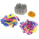 24 Pieces DIY Hairdressing Sticky Hair Styling Rollers Self Grip Holding Curler Cling Set + 50 Pieces Hair Curl Clips