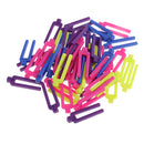 24 Pieces DIY Hairdressing Sticky Hair Styling Rollers Self Grip Holding Curler Cling Set + 50 Pieces Hair Curl Clips