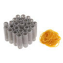 24 Pieces DIY Hairdressing Sticky Hair Styling Rollers Self Grip Holding Curler Cling Set + 50 Pieces Hair Curl Clips