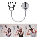 Hands Free Hair Drying Styling Stand Stainless SteelHair Dryer Holder Stand with Suction Cup 360 Degree Rotation for Table Mirror Wall