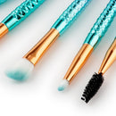 Fashion 5pcs Mermaid Cosmetic Brush Kit Face Powder Blush Foundation Eyeliner Eyebrow Eyeshadow Eyelash Lip Concealer Makeup Brushes Set