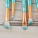 Fashion 5pcs Mermaid Cosmetic Brush Kit Face Powder Blush Foundation Eyeliner Eyebrow Eyeshadow Eyelash Lip Concealer Makeup Brushes Set