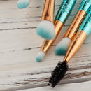 Fashion 5pcs Mermaid Cosmetic Brush Kit Face Powder Blush Foundation Eyeliner Eyebrow Eyeshadow Eyelash Lip Concealer Makeup Brushes Set