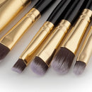 8 Pieces NATURAL WOOD Professional Cosmetic Makeup Brush Set Eyeshadow Foundation Contour Kabuki Tool Kit Black Dense Hair