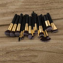17 Pieces Black Face Eyeshadow Eyeliner Eyebrow Blush Fan Makeup Brushes Set