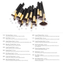 17 Pieces Black Face Eyeshadow Eyeliner Eyebrow Blush Fan Makeup Brushes Set