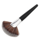 Pro Fan Shape Blending Highlighter Makeup Brush Face Powder Foundation Blush Contour Wooden Handle Cosmetic Tool