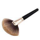 Professional Wood Handle Fan Shape Makeup Brush Face Powder Foundation Highlighting Large Brush Cosmetic Tool