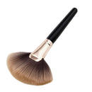 Professional Wood Handle Fan Shape Makeup Brush Face Powder Foundation Highlighting Large Brush Cosmetic Tool