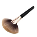 Professional Wood Handle Fan Shape Makeup Brush Face Powder Foundation Highlighting Large Brush Cosmetic Tool