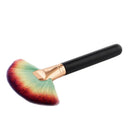 PRO Soft Comestic Large Fan Brush, Face Concealer Contour Powder Foundation Blushing Make Up Tool, Wood Handle