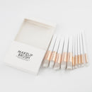 Professional 10pcs Wooden Handle Makeup Brushes Set Powder Foundation Eyeshadow Blush Contour Cosmetic Tool