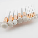 Professional 10pcs Wooden Handle Makeup Brushes Set Powder Foundation Eyeshadow Blush Contour Cosmetic Tool