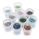 12 Bottles Corlorful Nail Art Glitter Powder Dust Confetti Nails Sequins Women Manicure Decoration Tool
