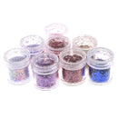 12 Bottles Corlorful Nail Art Glitter Powder Dust Confetti Nails Sequins Women Manicure Decoration Tool