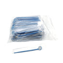 Bulk Lot 100 Pieces Oral Disposable Teeth Mouth Exam Mirrors Plastic Instruments Blue