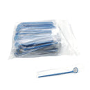 Bulk Lot 100 Pieces Oral Disposable Teeth Mouth Exam Mirrors Plastic Instruments Blue