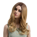 Fashion Natural Full Wig Blonde Women Long Curly Wavy Synthetic Hair Wig Resistant Party Cosplay
