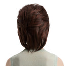 Women Fashion Fluffy Layered Red Brown Short Wig Heat Resistant Synthetic Hair Wig Party Cosplay Daily Wear