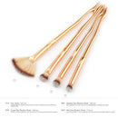 4pcs Professional Fashion Eyes Face Makeup Brushes Set Powder Foundation Blush Contour Cosmetic Kits