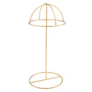Stable Metal Hat Rack Sports Baseball Cap Display Holder Wig Storage Stand for Salon Home Gold