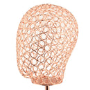 Rose Gold Iron Mannequin Head Hat Cap Helmet Toupee Rack Stand Wig Storage Holder Display