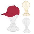Stable Metal Hat Cap Helmet Rack Hair Wig Holder Storage Display Stand for Home Shop Decor White