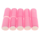 10pcs Hair Roller Curlers Grip Cling Styling Curling Tool Set Salon DIY Accessory Pink